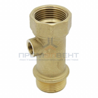Штуцер трехходовой Aquario - 1" x 1" x 1/4" (латунь)