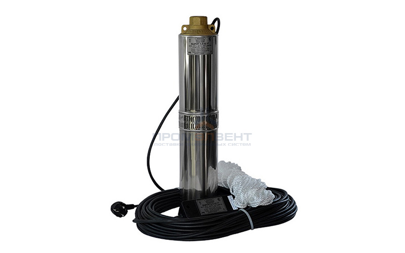 Насос скважинный Водолей БЦПЭ 0,32-140 У (2,5 кВт, Qmax 1,2 м³/ч,Hmax 200 м, кабель 140 м)