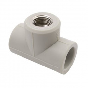 Тройник с переходом на внутреннюю резьбу FV-Plast - 32 x 1" (для полипроп.труб, цвет серый)