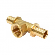 Тройник с переходом на внутреннюю резьбу STOUT - 25 x 3/4" (для труб из сшитого полиэтилена)