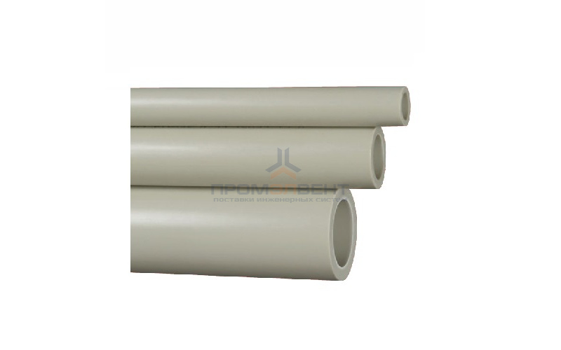 Труба полипропиленовая армированная стекловолокном FV-Plast FASER - 32×5,4 (PN20, штанга 4м, серый)