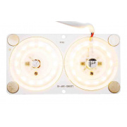 02-15 Плата светодиодная, 220В, 24Вт, smd2835, IP20, 80Лм/Вт, 120*63мм, прямоугольная с линзой,б/пульс.,ТБ