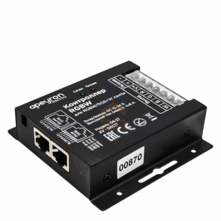 04-27 Контроллер RGBW 12В/24В, 384Вт/768Вт, 4*8А канал, пульт кнопочный радио, размер  91*88*24мм