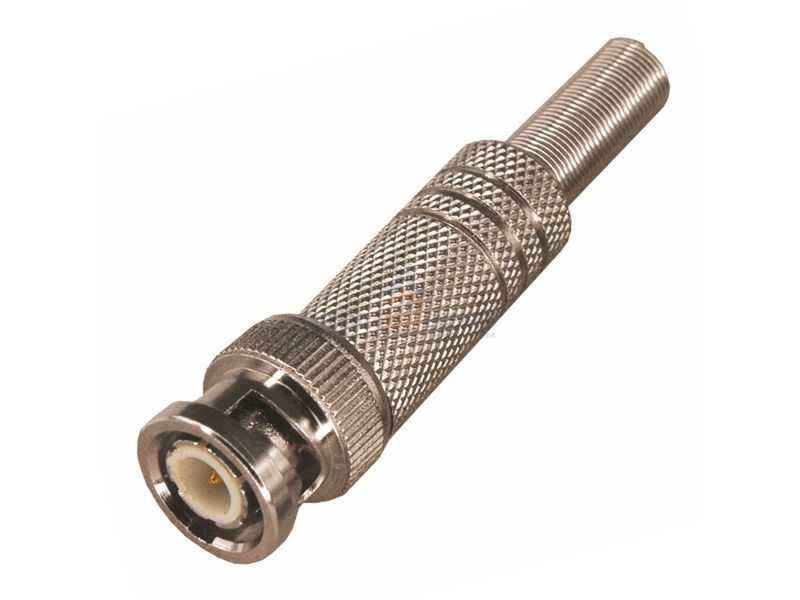 Разъем штекер BNC под винт с пружиной металл