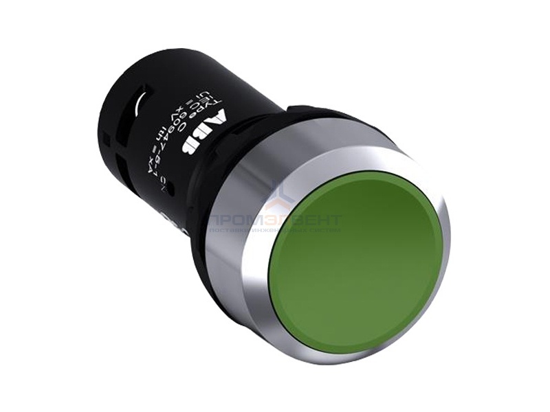 Кнопка ABB CP2-30G-11 зеленая с фиксацией 1НО+1HЗ